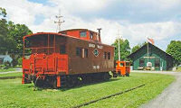 Lehigh Valley Caboose at the Historic Newark Valley NY Railroad Depot